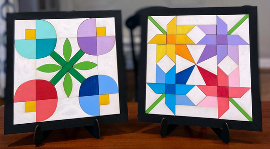 Set of Two Square Barn Quilts