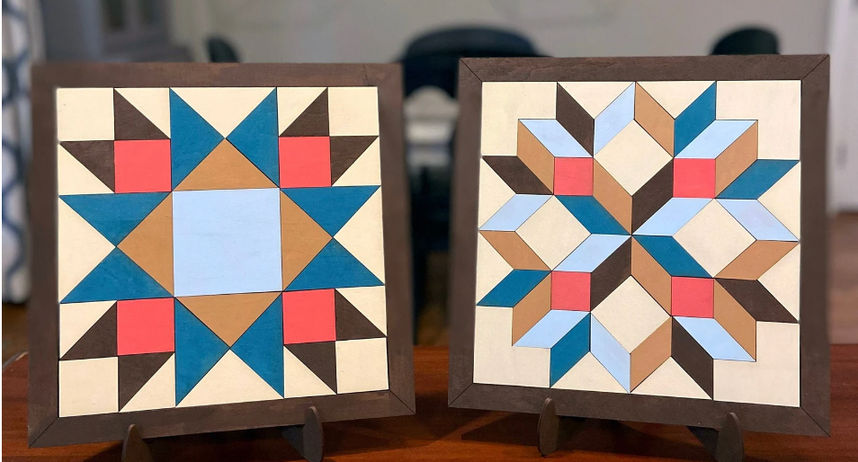 Set of Two Square Barn Quilts