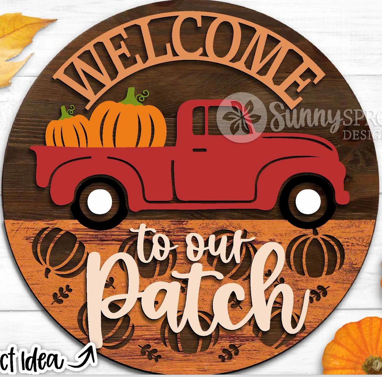 Welcome to our Patch with Truck  Door Hanger