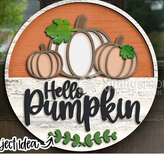 Hello Pumpkin Door Hanger