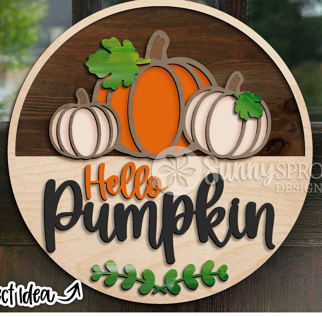 Hello Pumpkin Door Hanger