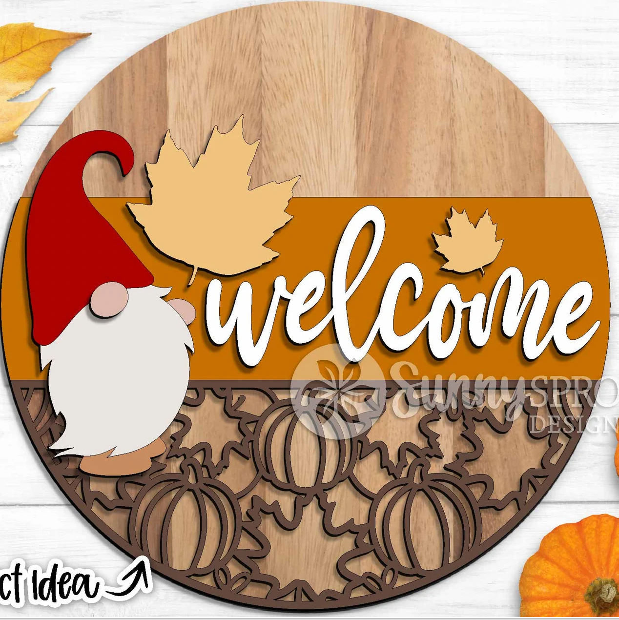 Fall Gnome Welcome Door Hanger