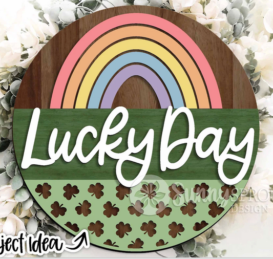 Lucky Day Rainbow St. Patrick's Day Door Hanger