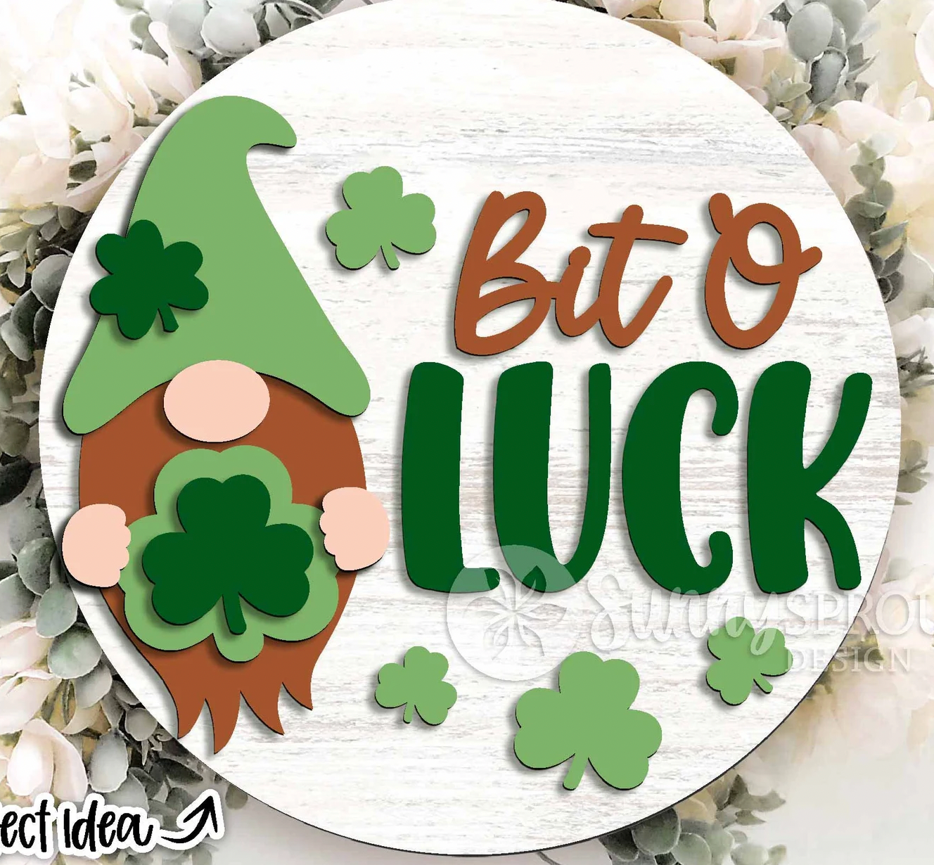 Gnome Bit 'O Luck St. Patrick's Day Door Hanger