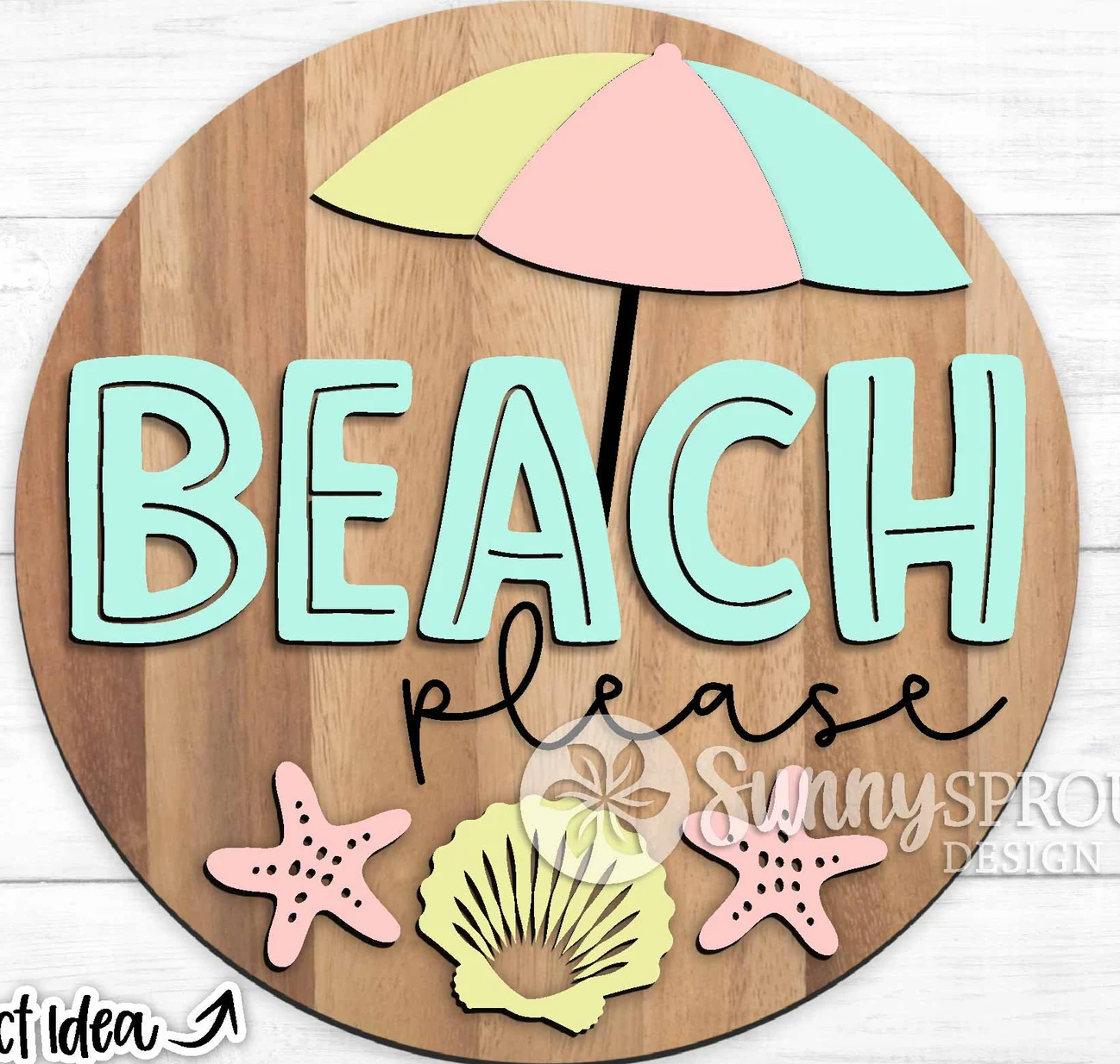 Beach Please Summer Door Hanger