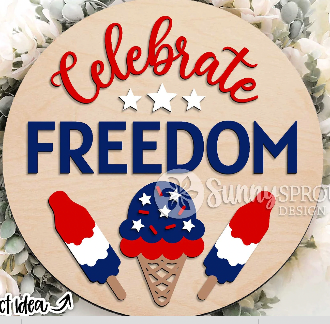 Celebrate Freedom Door Hanger