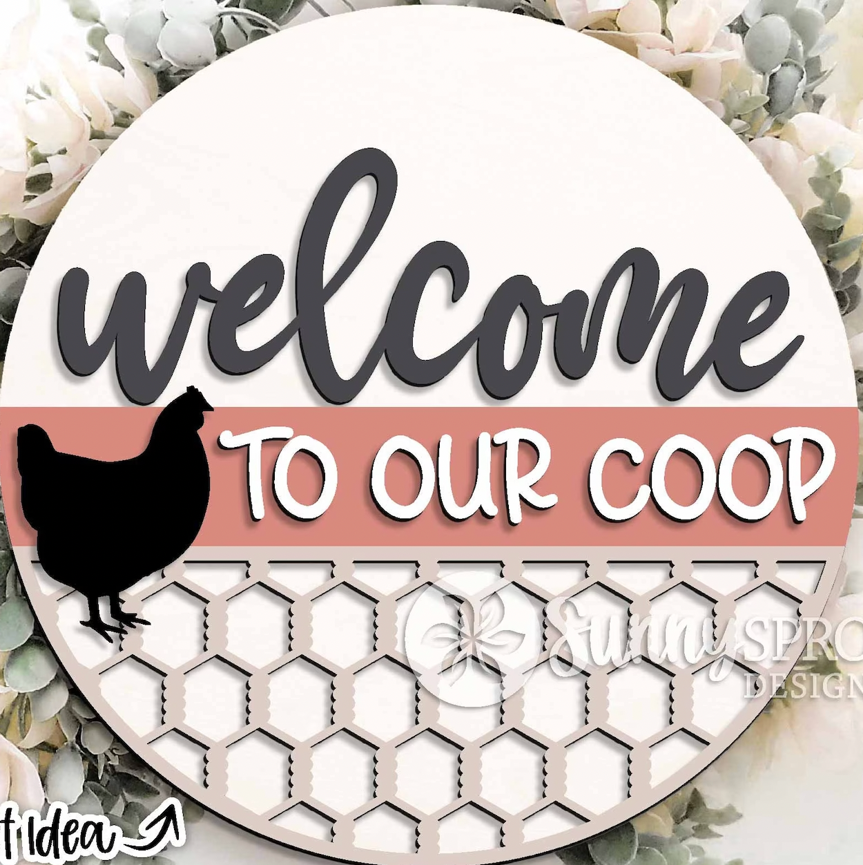 Welcome to our Coop Door Hanger