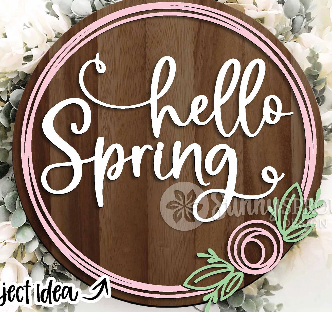 Hello Spring Wreath Door Hanger