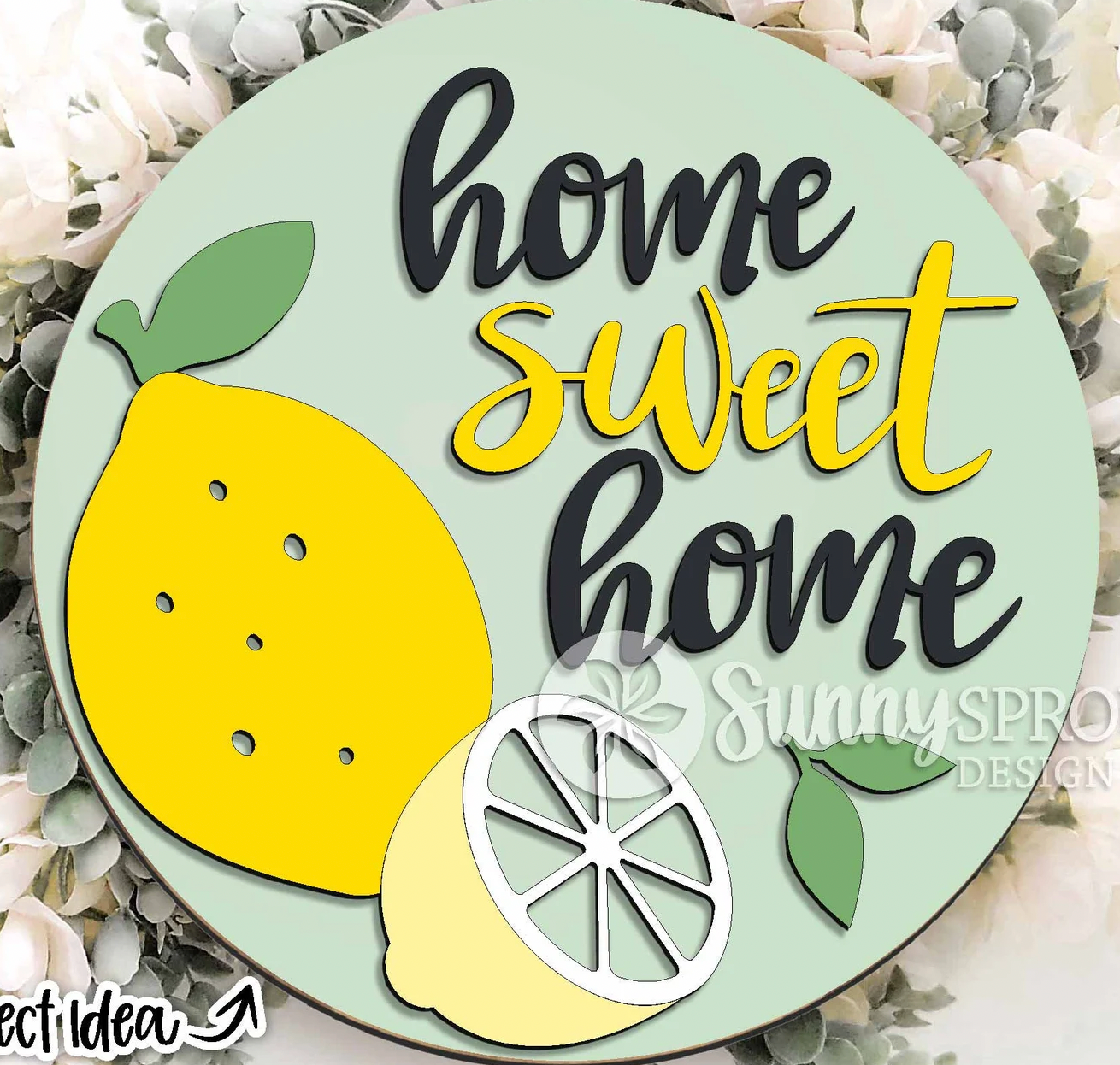 Home Sweet Home Lemons Door Hanger