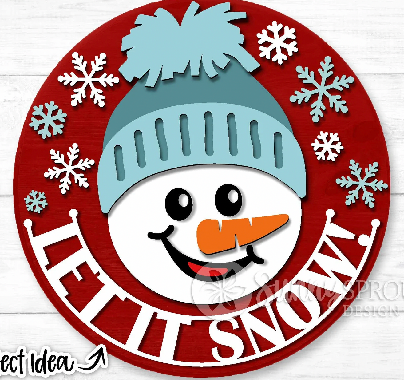 Let it Snowman Door Hanger