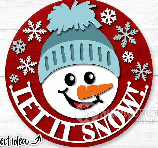 Let it Snowman Door Hanger
