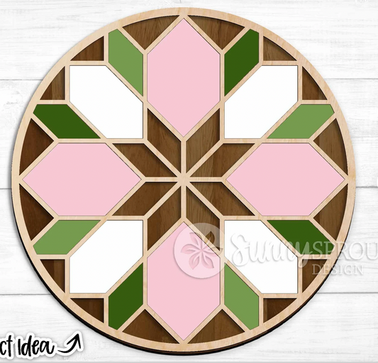 Sunflower Quilted Door Hanger