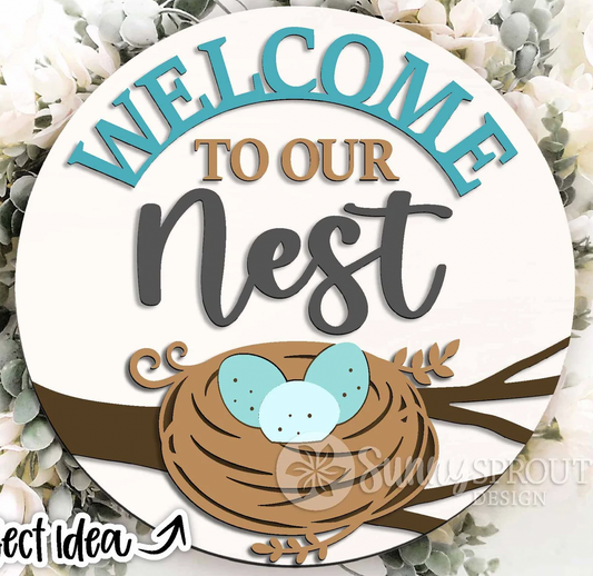 Welcome to our Nest Door Hanger