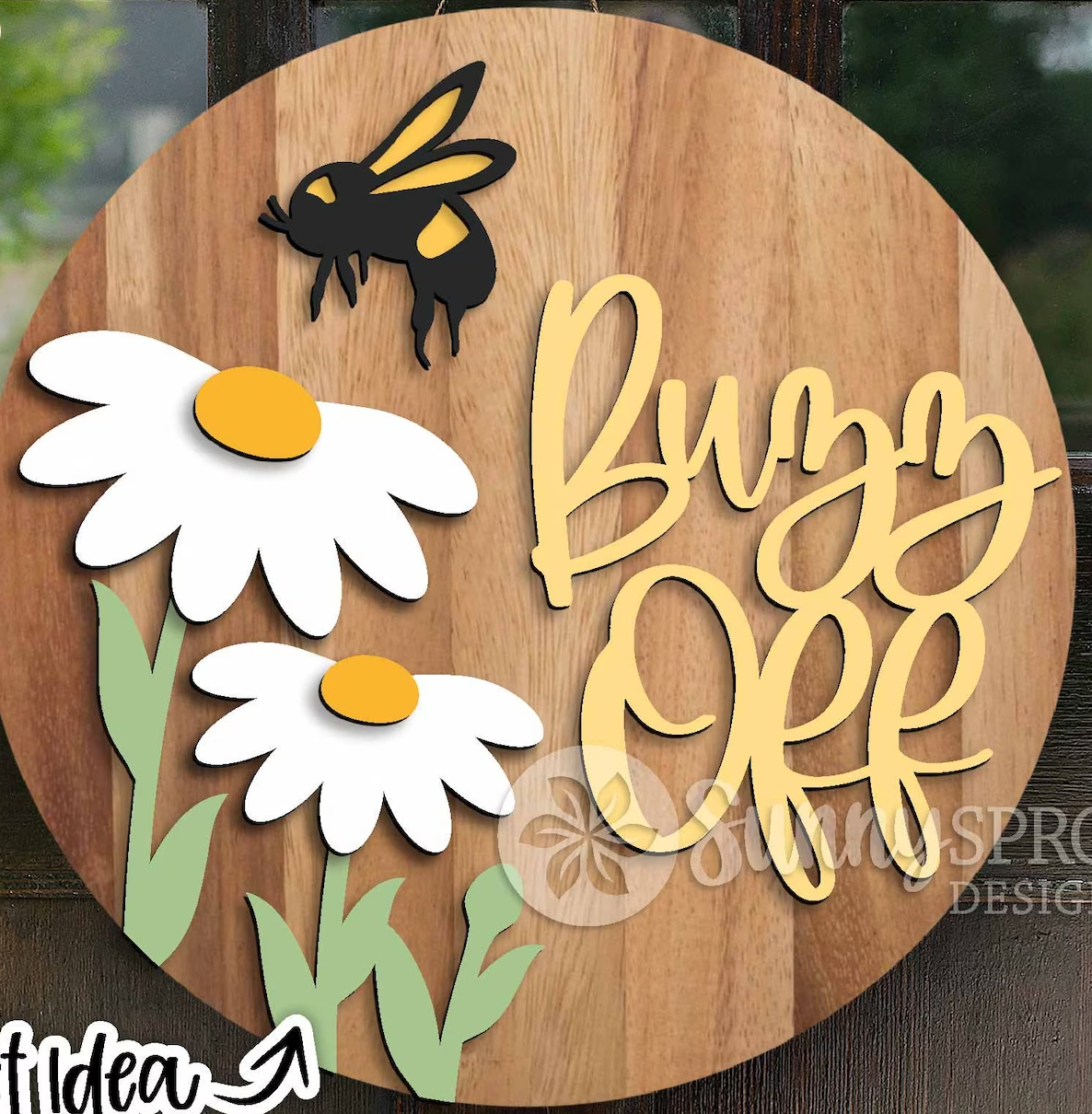 Buzz Off Bee Door Hanger