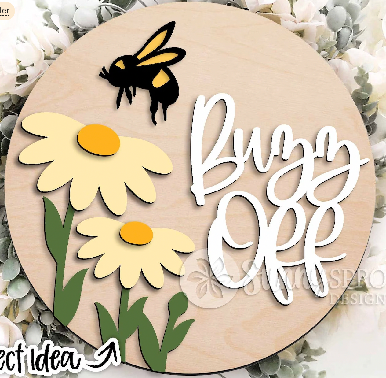 Buzz Off Bee Door Hanger