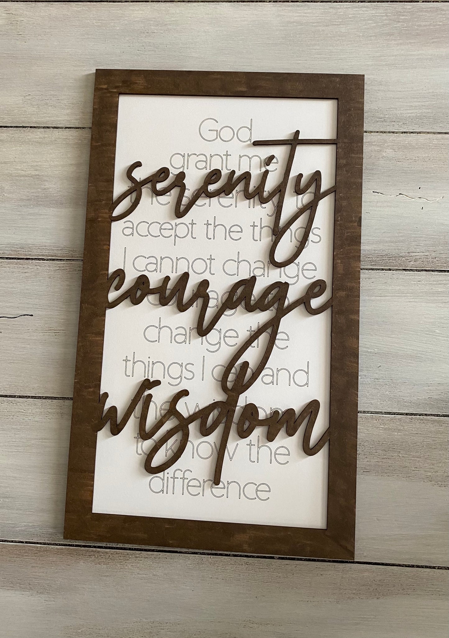 Layered Serenity Prayer Vertical and Horizontal SVG Laser Ready Files