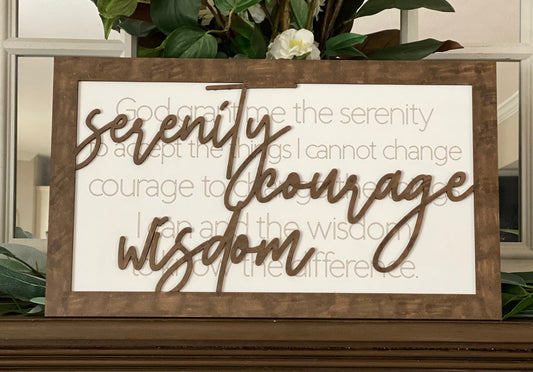 Layered Serenity Prayer Vertical and Horizontal SVG Laser Ready Files