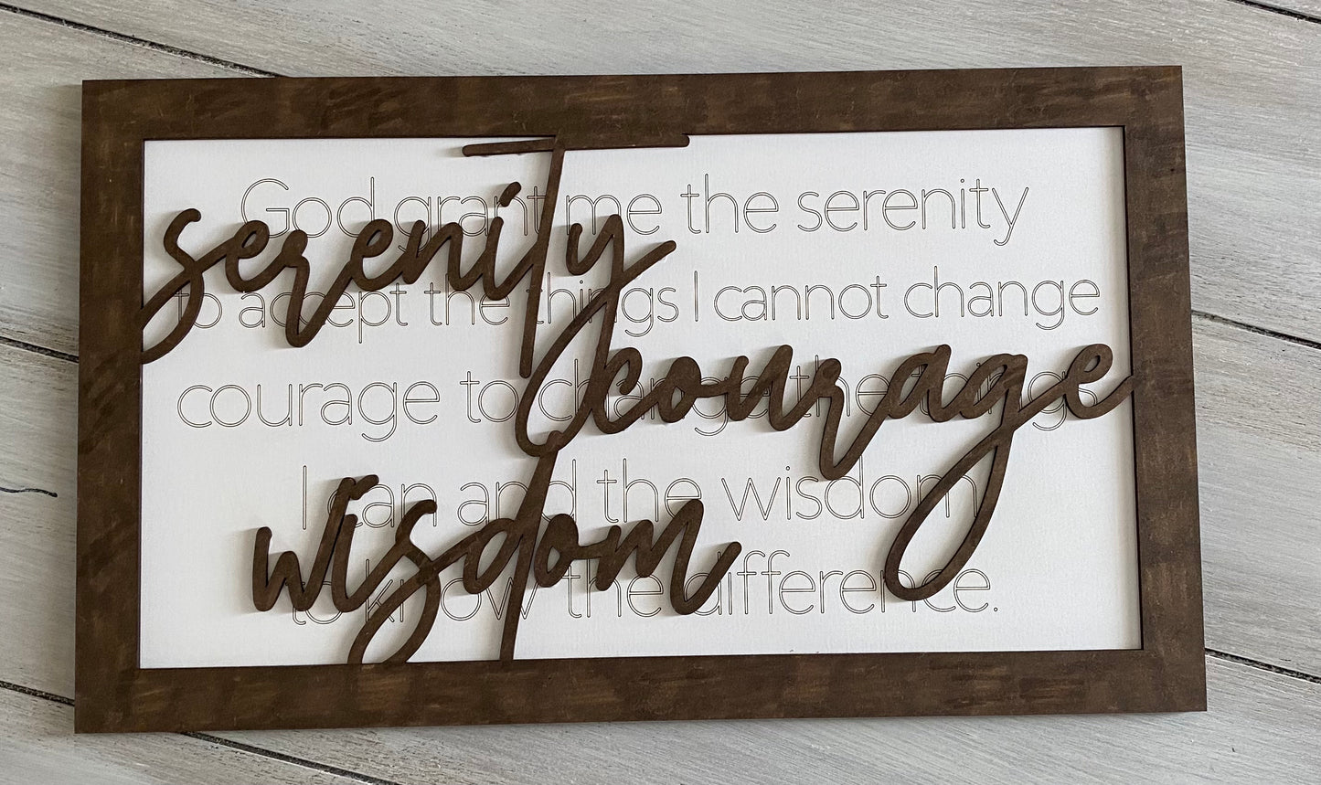 Layered Serenity Prayer Vertical and Horizontal SVG Laser Ready Files