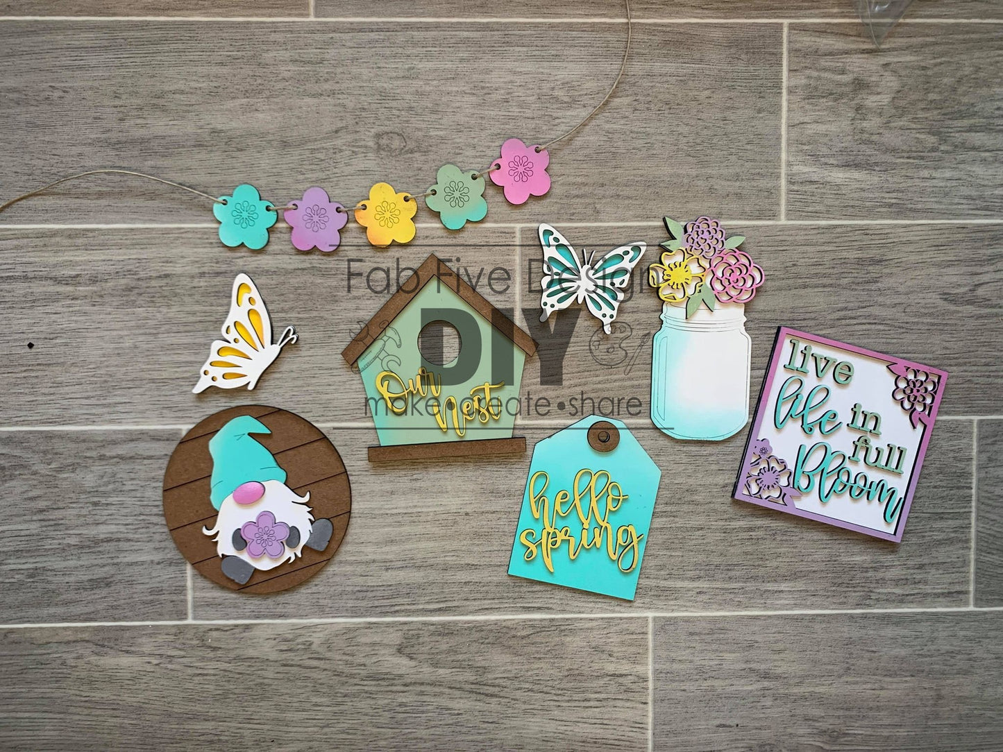 Spring Theme Tiered Tray