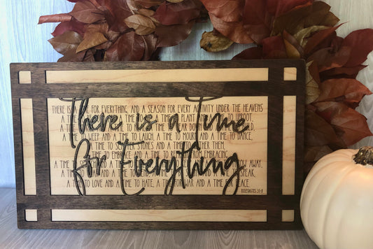 Layered Scripture File Ecclesiastes: Time for Everything SVG Laser Ready Files