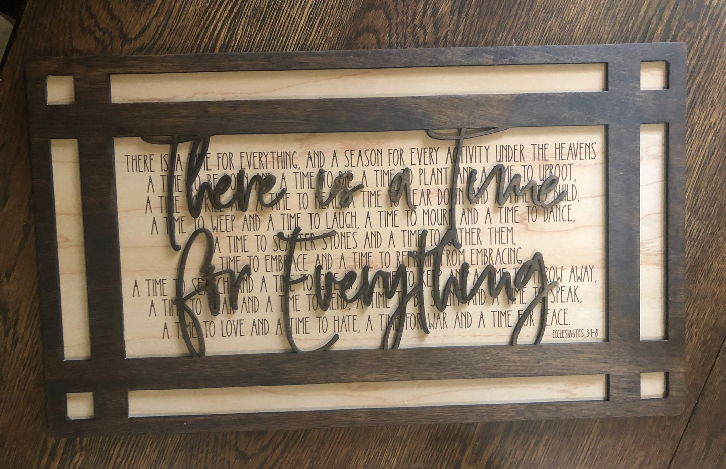 Layered Scripture File Ecclesiastes: Time for Everything SVG Laser Ready Files