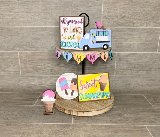 Summer Ice Cream Tiered Tray Kit