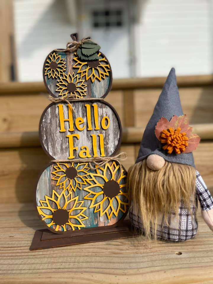 Standing Stacked Pumpkins, 48" XL