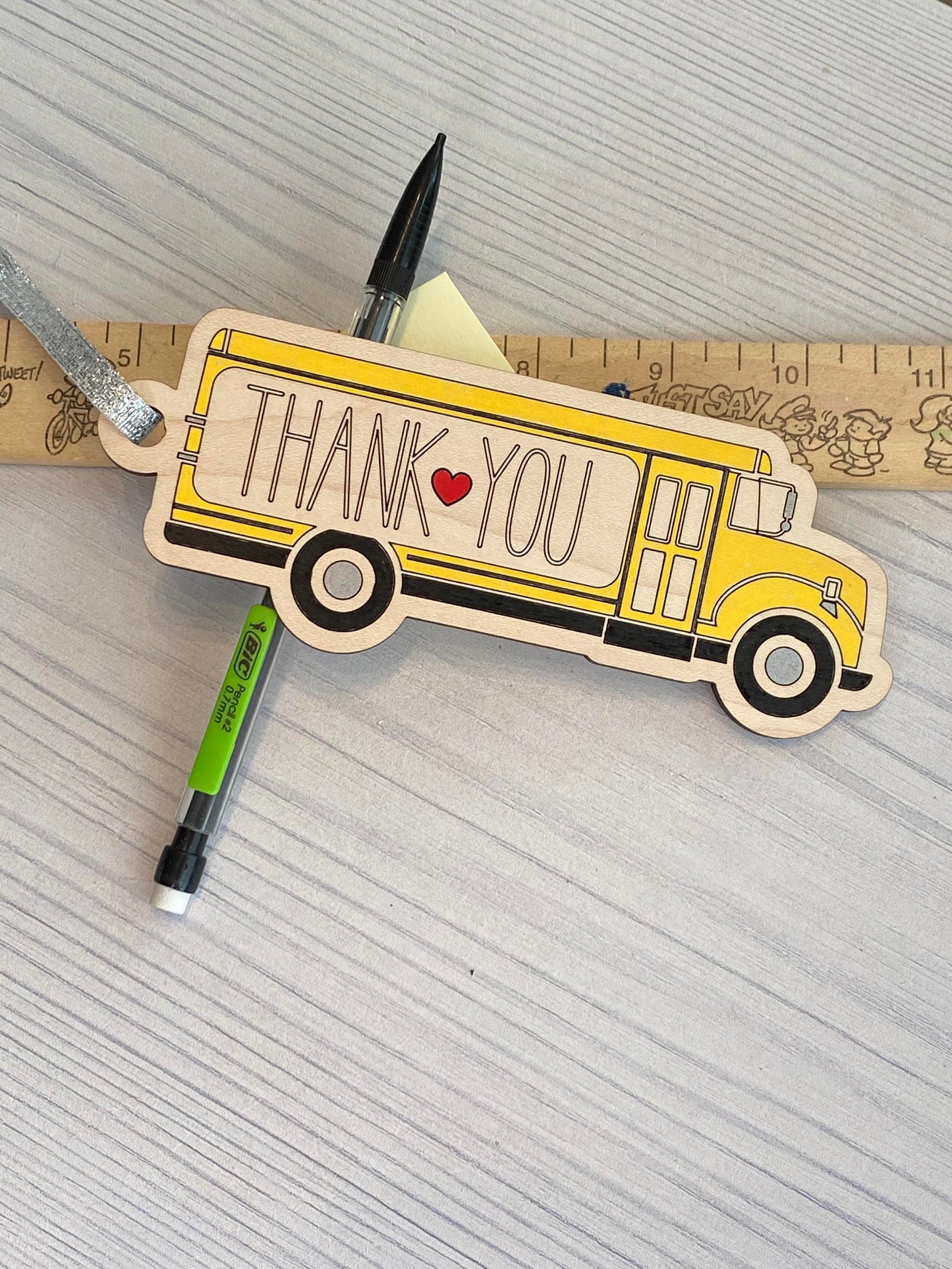 Thank You Teacher Bus Driver Postman Ornaments Gift Tags Set of 4 SVG Laser Ready File Holiday