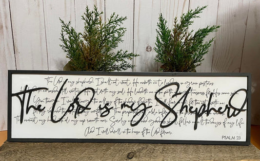 Layered Scripture: Psalm 23 The Lord is My Shepherd SVG Laser Ready File