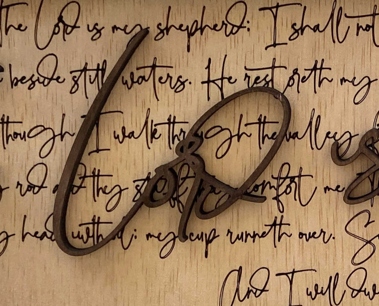 Layered Scripture: Psalm 23 The Lord is My Shepherd SVG Laser Ready File