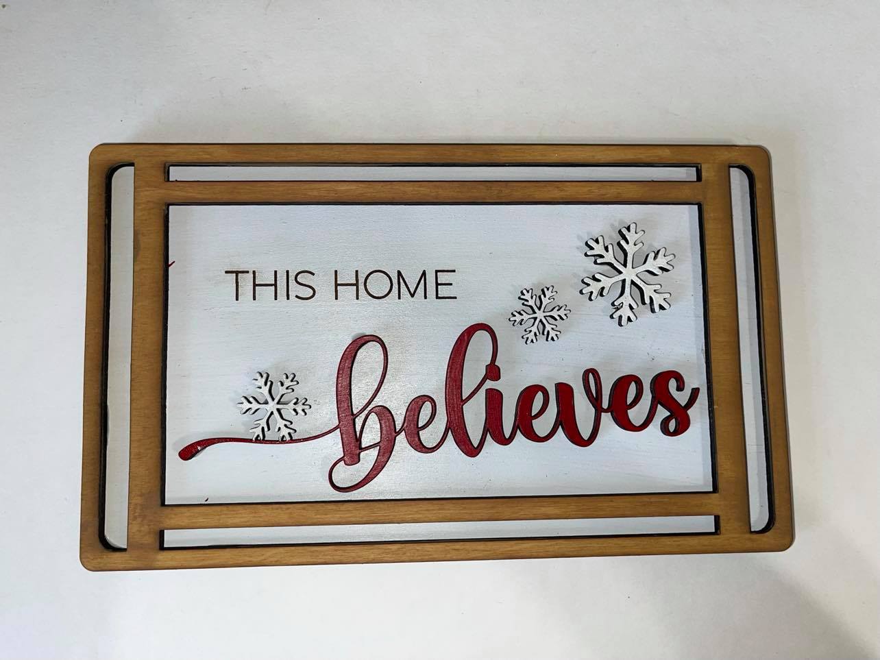 This Home Believes SVG Laser Ready Glowforge File ThunderUSA