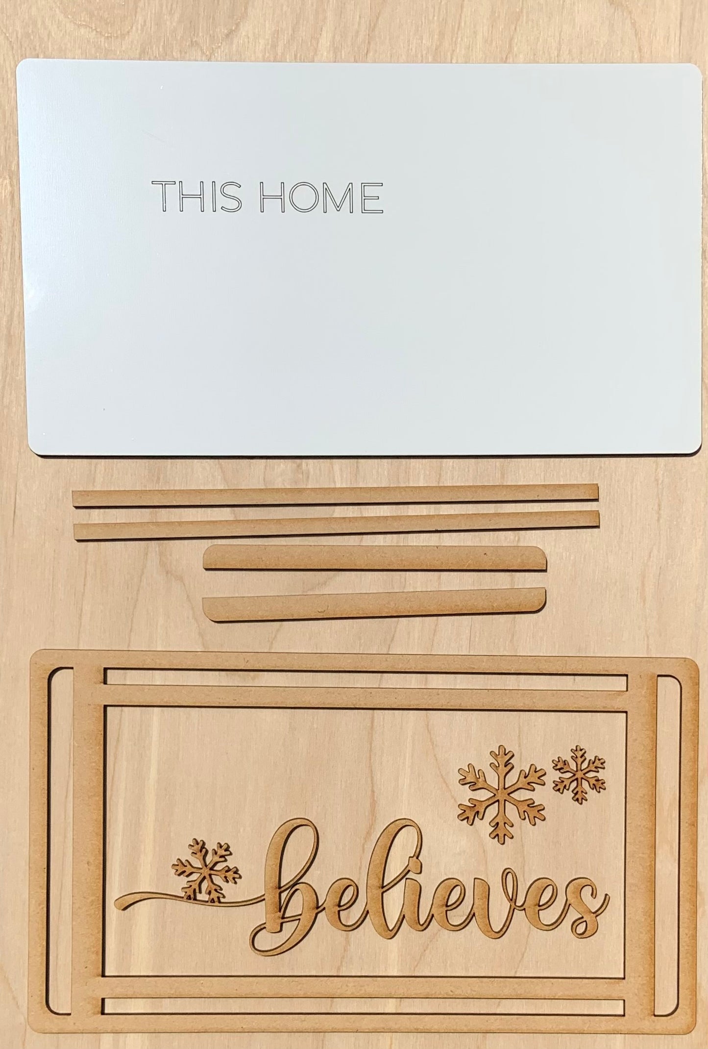 This Home Believes SVG Laser Ready Glowforge File ThunderUSA