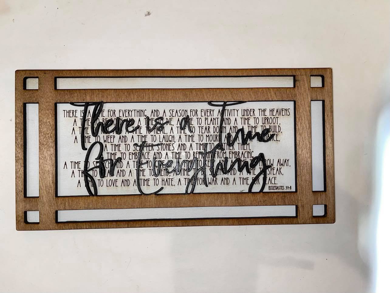 Layered Scripture File Ecclesiastes: Time for Everything SVG Laser Ready Files