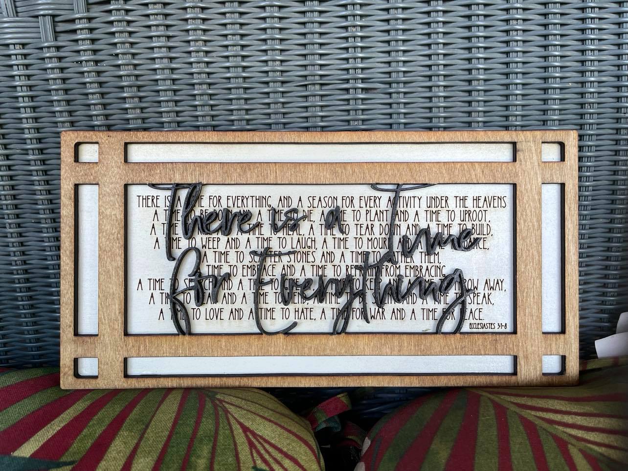 Layered Scripture File Ecclesiastes: Time for Everything SVG Laser Ready Files