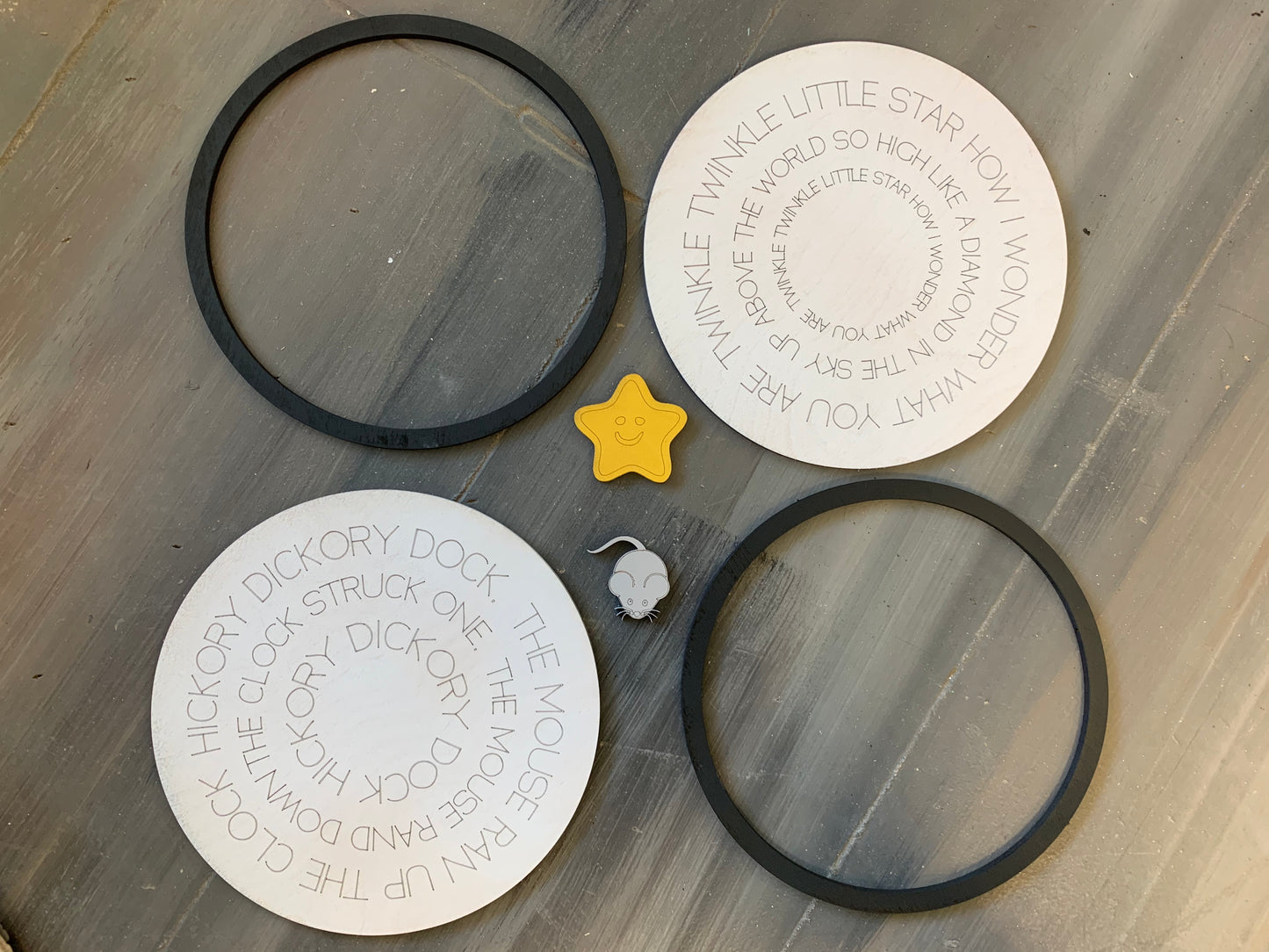 Nursery Rhyme Round BUNDLE of TEN SVG FILES Laser Ready Glowforge