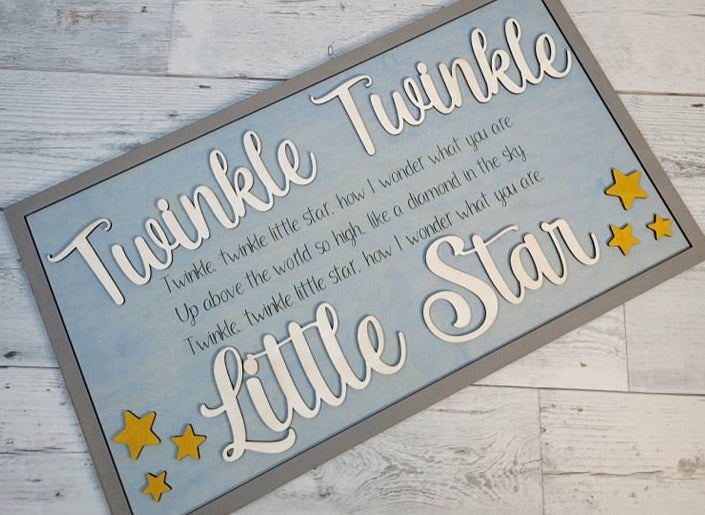 Twinkle Twinkle Little Star Layered SVG Laser Ready File Glowforge