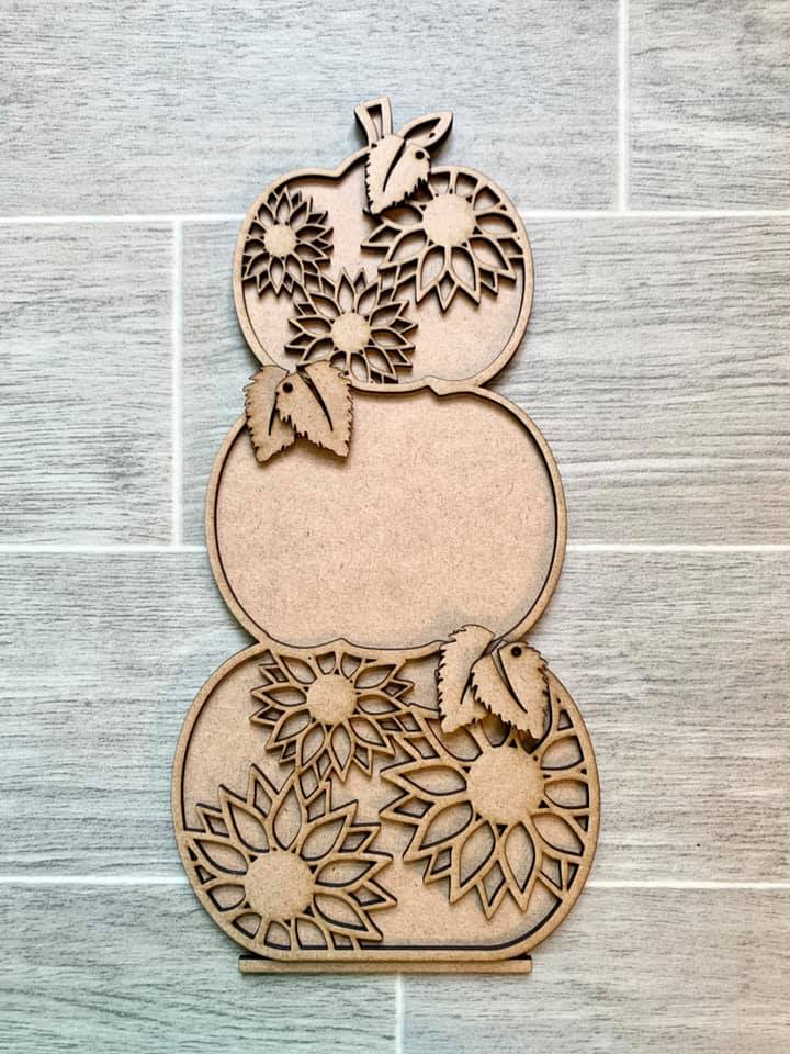 Standing Stacked Pumpkins, 48" XL