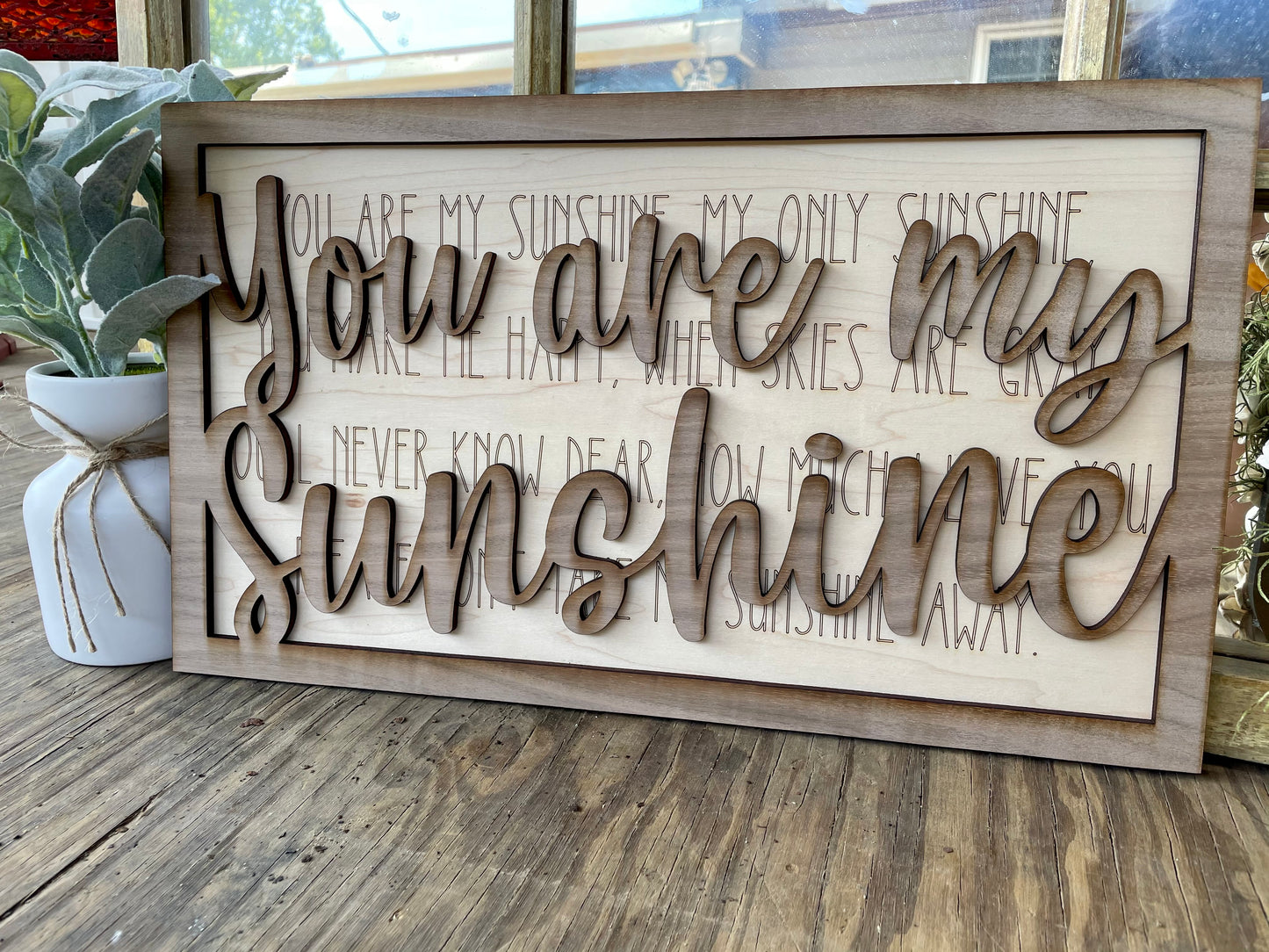 Layered Songs: You are My Sunshine SVG Laser File Glowforge