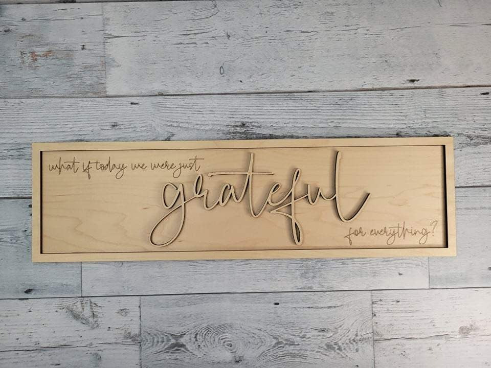 Layered Fall Thanksgiving Thankful Grateful DUO SVG Home Decor Shelf Sitter Sign