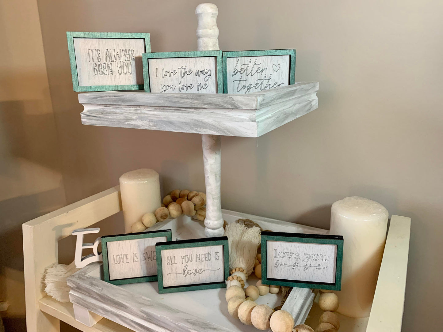 Valentine Rectangular Farmhouse Minis Set of 6 SVG Laser Ready File