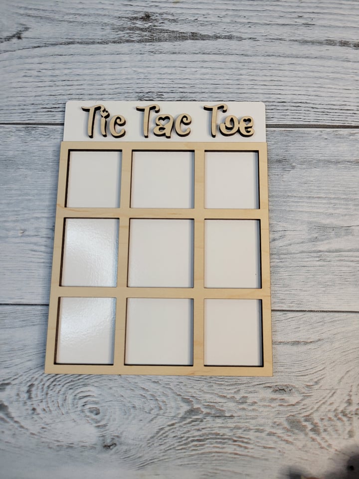 Valentine Tic Tac Toe Game DIY Kit for Kids SVG Laser Ready File