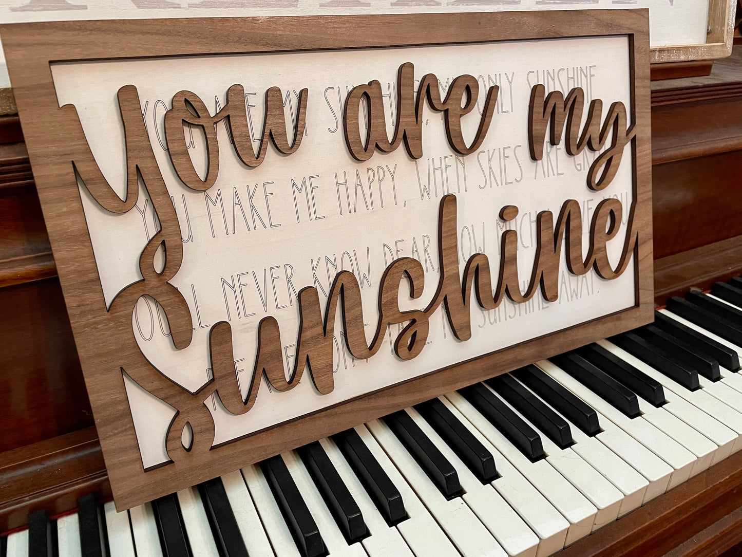 Layered Songs: You are My Sunshine SVG Laser File Glowforge