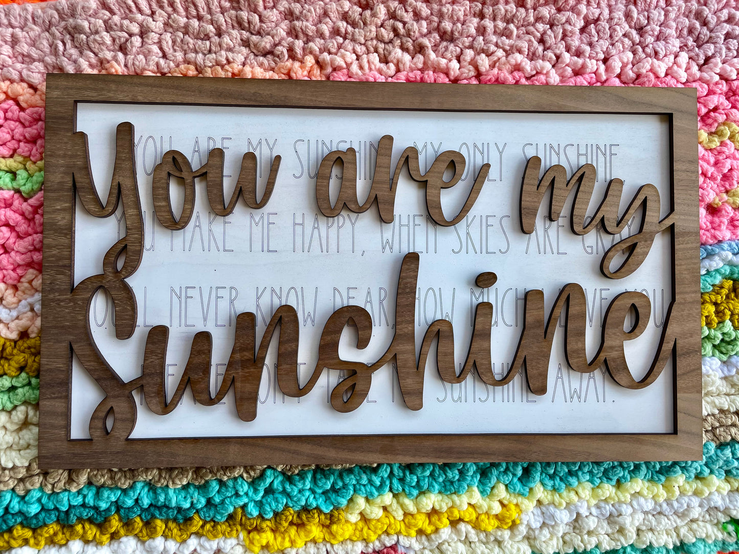 Layered Songs: You are My Sunshine SVG Laser File Glowforge