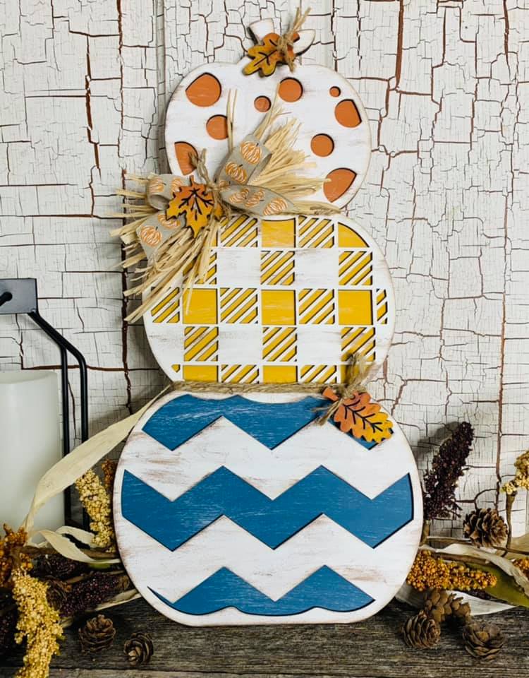 Standing Stacked Pumpkins, 48" XL