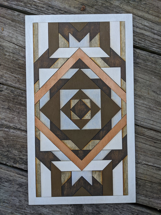 Spinning Center Square Rectangular Barn Quilt