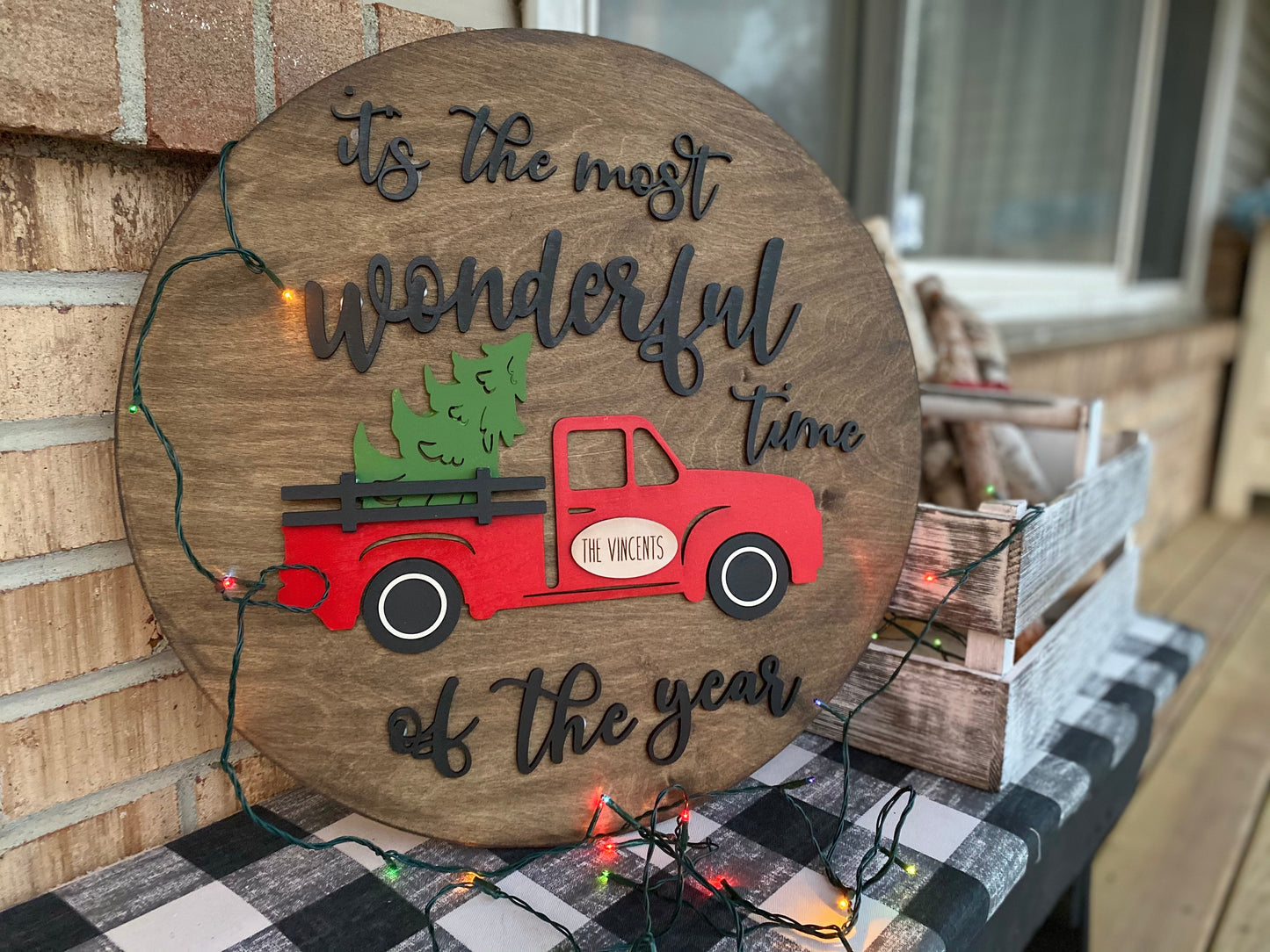 Christmas Truck Door Hanger