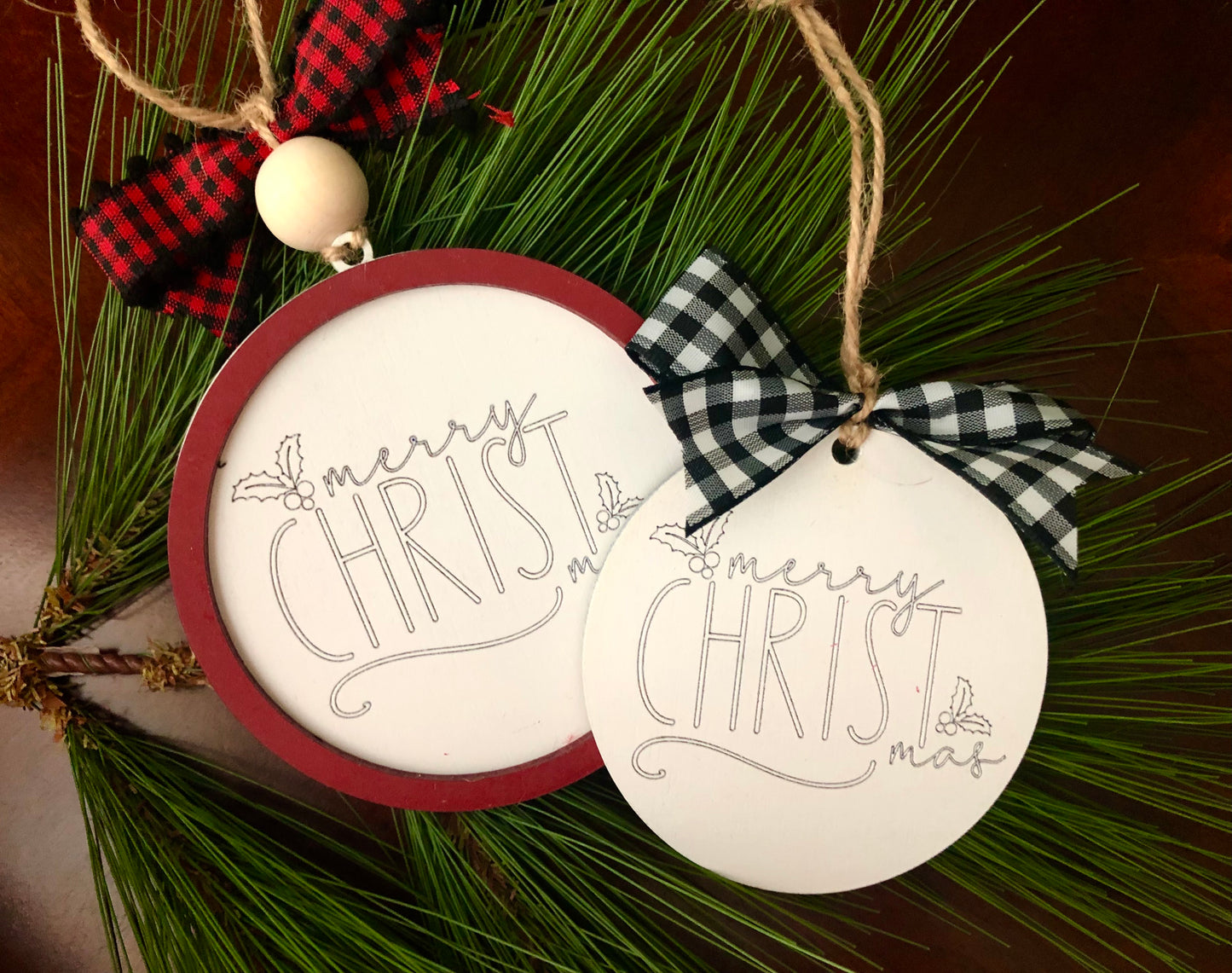 Set of 4 or 8 Christmas Ornaments Jesus Fun SVG Glowforge Ready Laser