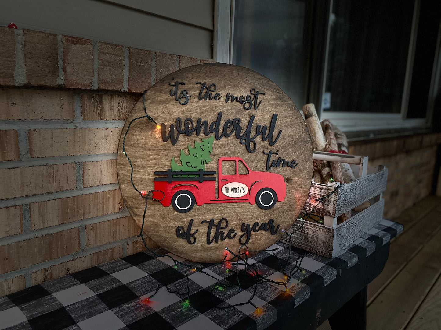 Christmas Truck Door Hanger