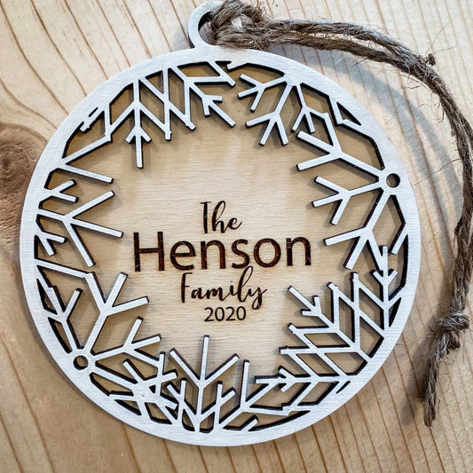 Snowflake Ornament, Personalized